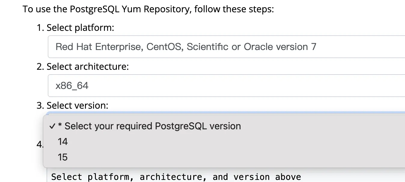 Support of Postgresql